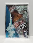 Rare Vtg Coors Light Chromium Graphic Plaque Shiny Wall Hanging, Man Cave Beer