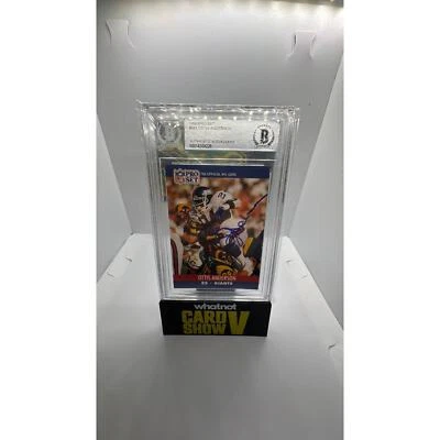 1990 Pro Set #591 Ottis Anderson Auto Beckett Authentic New York Giants SB Champ - Image 1 of 4