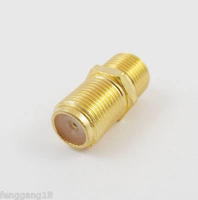 1pcs Gold F Female To F Female Coupler Straight Coax Gender Changer TV Connector - Image 1 of 4