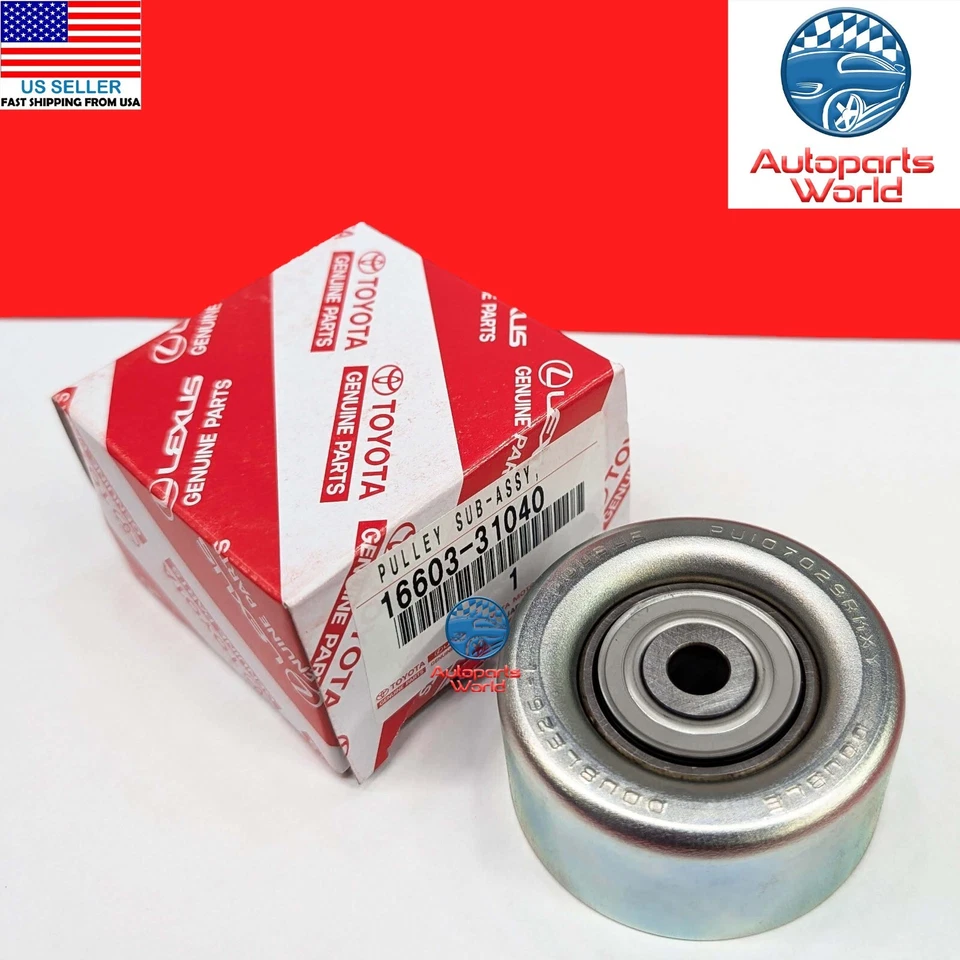 TOYOTA 1660331040 Genuine OEM Serpentine Idler Pulley