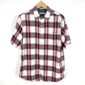 Tommy Bahama Button Up Camp Hemd Herren Größe L kariert Virtual Pink Weiß T318518 - Bild 1 von 11