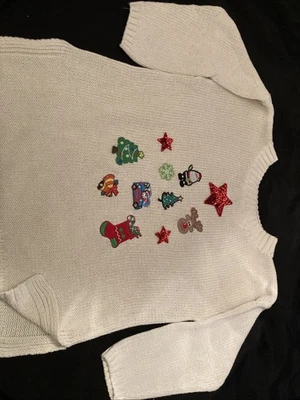 Ugly 圣诞面霜毛衣 L — 第 1/4 张图片