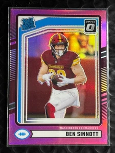 2024 Panini Optic - Rated Rookie Ben Sinnott #314 Pink Prizm (RC) Commanders - Picture 1 of 2