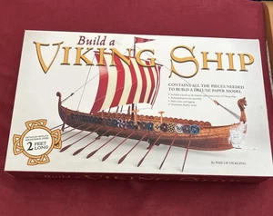 Build a Viking Ship 24" Buildable Ship Paper Detailed Replica NEW in Box - Picture 1 of 4