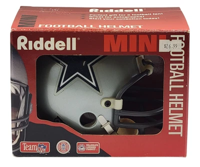 Mini casco de fútbol americano réplica vintage 1995 '90 Riddell Dallas Cowboys NFL IOB Foto 1 de 4
