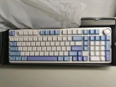 AULA F99 Pro Tri-Mode Wireless Mechanical Keyboard w/ Knob,  Blue Purple White - Image 1 of 4