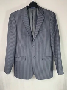 Vittorio St Angelo Gray Striped Suit Blazer Dress Jacket Men's Sz 40 L - Picture 1 of 8