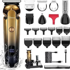Tagliabarba Kit Professionale Tagliacapelli Con Zero Gapped T-Blade Trimmer Raso - Foto 1 di 12