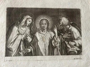 Johannes Sadeler 1550/ 1600 Cristo giovinetto parla ai genitori - Imagen 1 de 7