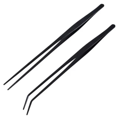 Ergonomic Long Handle Tweezers for Aquariums 27cm Curved and Straight Tips - Image 1 of 4