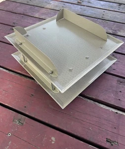 Postmodern Industrial Metal Mesh 2 Tier Letter Tray Invincible Brand - Picture 1 of 6