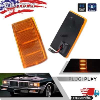 2X Lente ámbar + Luces LED de esquina LED laterales para Chevy Impala Caprice 1981-1985 Foto 1 de 4