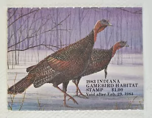 US INDIANA GAMEBIRD HABITAT PERMIT STAMP $1 MNH OG, 1983-84 - Picture 1 of 2