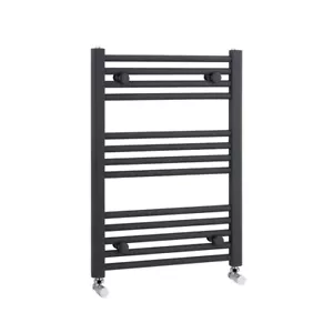 Anthracite Bathroom Heated Towel Rail Radiator Ladder Warmer Grey 700 X 500 - Picture 1 of 2