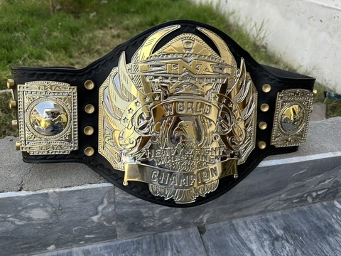 TNA WORLD HEAVYWEIGHT WRESTLING CHAMPIONSHIP BELT TNA ZINC PLATES 4MM ADULT SIZE Cover