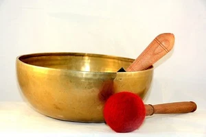Tazón de meditación de canto maestro de curación cuenco, cuencos tibetanos, almohada gratis - Imagen 1 de 5