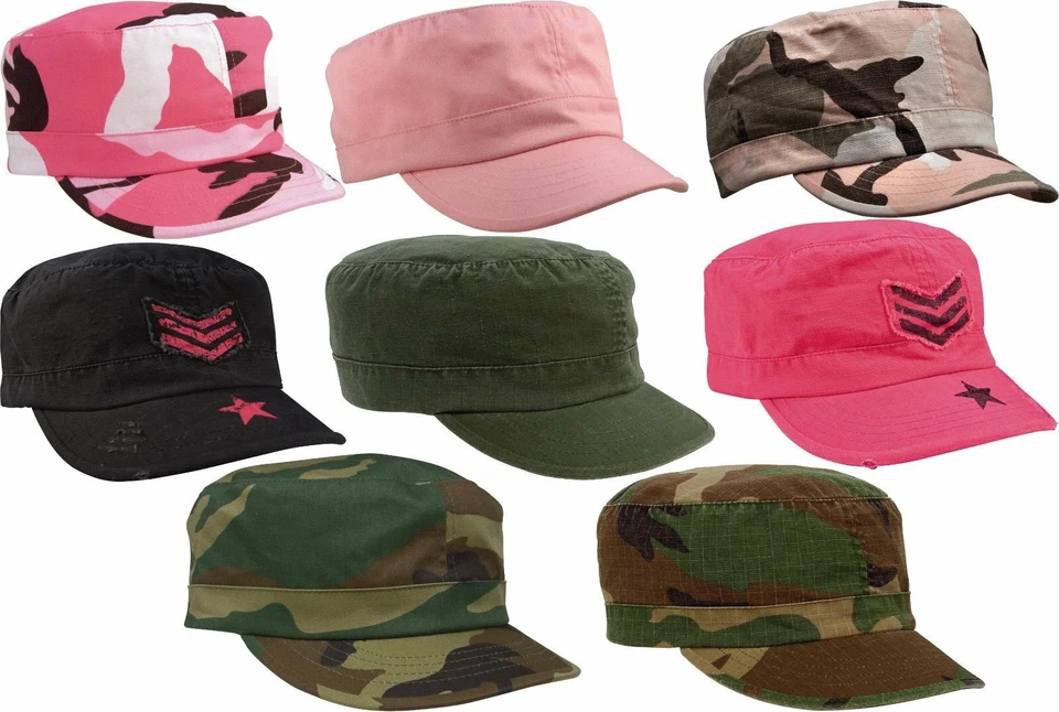 Womens Fatigue Hat Adjustable Military Patrol Camo Cadet Army Costume Cap - Image 1 of 1