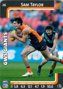 2025 GWS Giants AFL TeamCoach Card - Sam Taylor - Picture 1 of 3