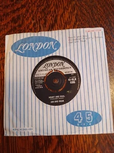 JAN AND DEAN - HEART AND SOUL - LONDON UK SINGLE (1961) - MINT CONDITION RECORD  - Picture 1 of 4