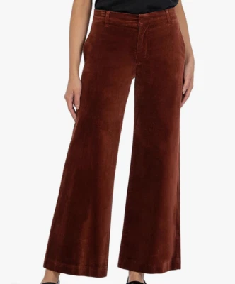 Pantalones para mujer KUT from the Kloth Meg pierna ancha ladrillo talla 8 nuevos con etiquetas Foto 1 de 4