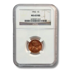 Certified 1962 1 Cent MS65 RD NGC - Picture 1 of 2