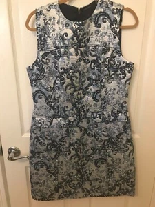 NWT Elie Tahari Shiny Sleeveless Brocade Dress - Size 14 - Picture 1 of 4