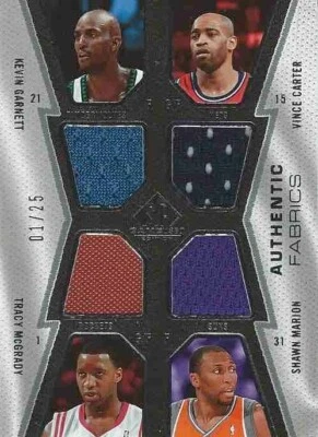 2007-08 SPGU Kevin Garnett Vince Carter Tracy McGrady Shawn Marion Telas #1/25 Foto 1 de 2