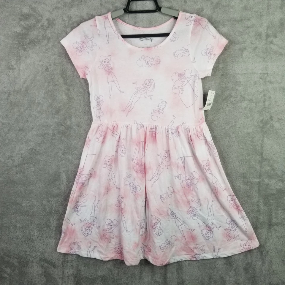 Disney Proud Family Skater Dress Pink/White Size X-Large Girls