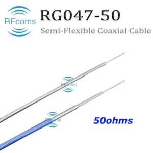 RFcoms 047-50 Semi-flexible RG047 Coax Cables 0.047" 50 Ohm RF Coaxial Cable 1M - Picture 1 of 13
