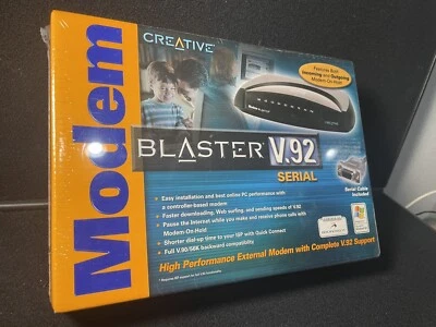 NEW SEALED Creative Modem Blaster 56Kbps V.92 Serial Windows XP 2000 - Image 1 of 3