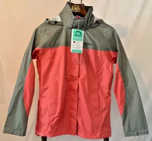 MARMOT PreCip Eco Hooded Waterproof Jacket Women's Size Med Grapefruit/Vetiver - Foto 1 di 11