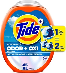 Detergente para ropa Tide Power Pods Ultra Oxi luchador contra manchas y olores 45 cápsulas - Imagen 1 de 6