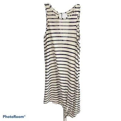 Túnica sin mangas Becca para mujer rayas preppy informal boho náutica playa vacaciones XS Foto 1 de 4
