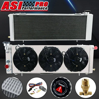 4Row Aluminum Radiator Shroud Fan for 84-2001 91 Jeep Cherokee XJ Comanche 2.5L - Изображение 1 из 4