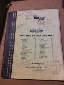 New York Central System Southern District Directory November 1965 Has Writing On - Picture 1 of 6