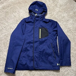 Under Armour Jacket Youth Boys Large Blue Storm 2 Coldgear Infrared Zip Up Coat - Picture 1 of 18