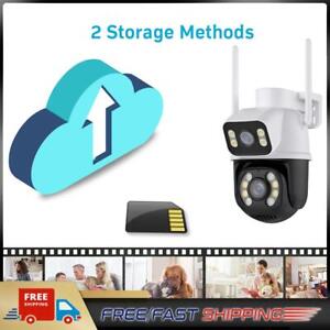 4K 8MP IP Camera 2.4G Dual Lens Home Camcorder Security (With EU Adapter)