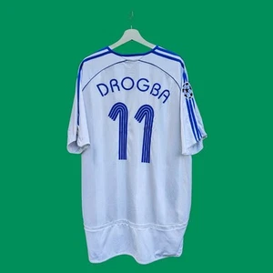 Authentic Chelsea Shirt 2006 2007 2008 Away Drogba 11 XXL Retro Soccer Jersey - Picture 1 of 19