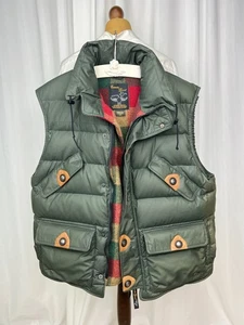 CANADA GOOSE Vintage Early 2000`s Full-Zip Waxed Cotton Puffer Down Vest Large - Picture 1 of 15