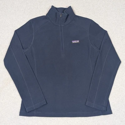 Patagonia Micro D Fleece 1/4 Zip Sweater Womens Size Small Navy Blue - Image 1 of 4