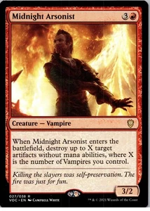 Midnight Arsonist - R - Commander: Innistrad: Crimson Vow - 27 - NM - Normal - Picture 1 of 2