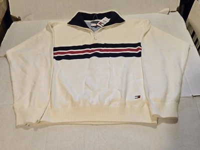 Tommy Hilfiger Men's Cotton Quarter Zip Sweater Size XL - Image 1 of 4