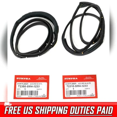 Par de tiras de goma para puerta para Honda Accord 1990 1991 92 93 sedán Foto 1 de 4