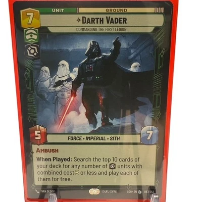 Darth Vader Commanding First Legion Star Wars Unlimited Regular Foil 087/252 NM - Image 1 of 2