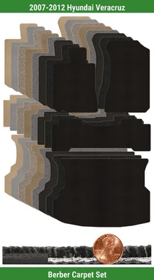 Заказной берберский коврик комплект для 2007-2012 Hyundai Veracruz (4 штуки) #SZZ - Изображение 1 из 4