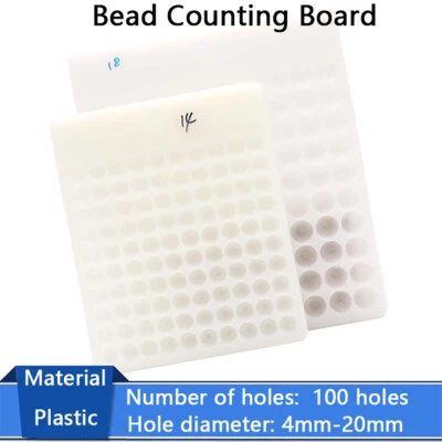 4mm-20mm Beads Counting Board 100 Holes Bead Splitting Trays Pearl Jewelry Tool - Image 1 of 4