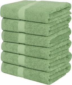Pack of 6 Cotton Bath Towels 24x48" Pool Gym Towels Utopia Towels