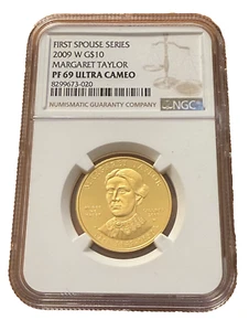US 2009 W Gold 1/2 oz $10 NGC PF69UC First Spouse Series - Margaret Taylor - Picture 1 of 2