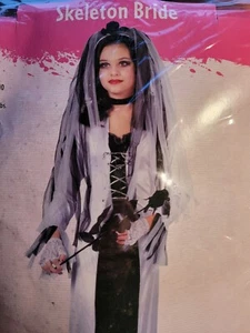 Girls Skelton Bride Halloween Costume Size 12-14 - Picture 1 of 5