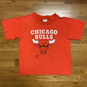 Vtg Chicago Bulls Youth T-Shirt USA Single Stitch Basketball Tee Salem Kids Sz L - Picture 1 of 12